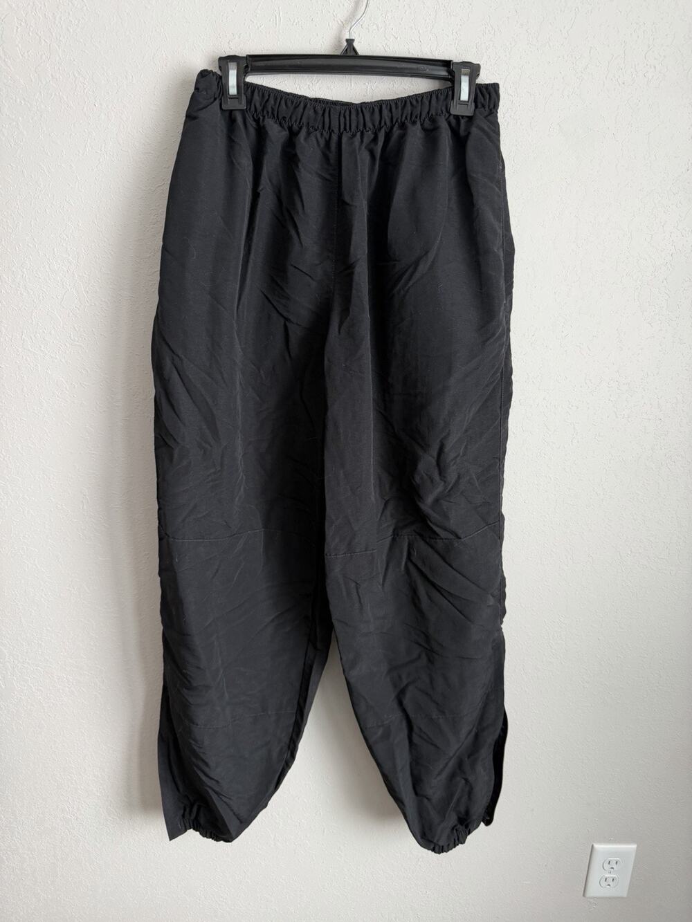 Skilcraft Jwod Black Nylon Puffy Snow Pant Jogger Zip Leg Womens L Gorpcore